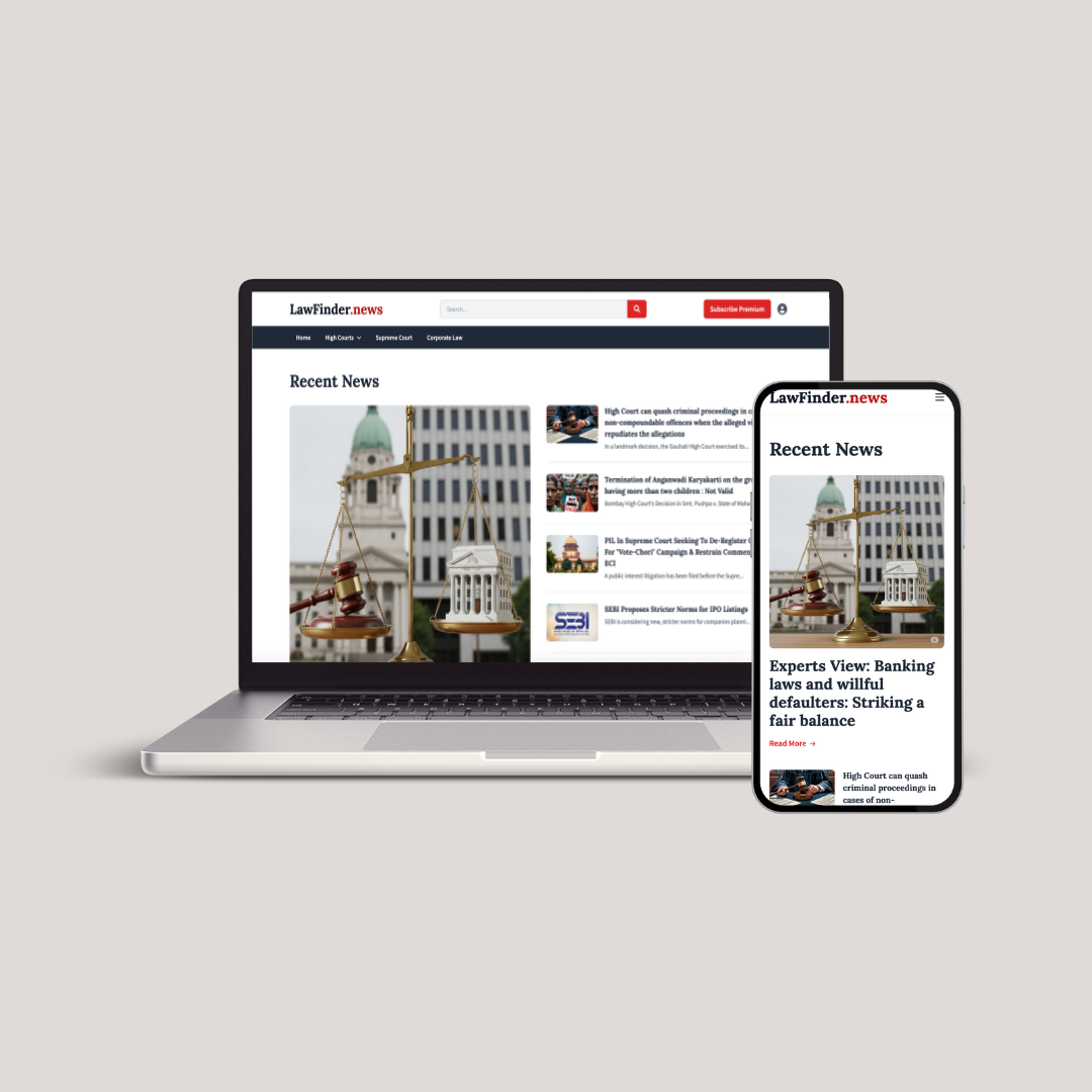 Lawfinder.News interface mockup